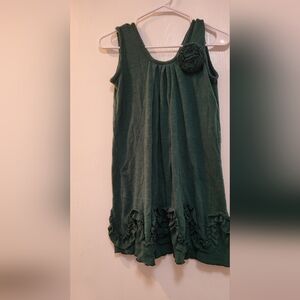 Elegant Green Ruffle Dress